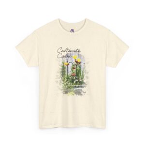 "Cultivate Calm" Botanical Unisex Tee -  Nature Lover Gift, Casual Wear, Eco-Friendly Apparel