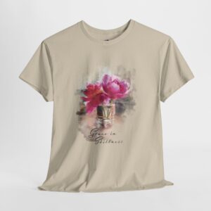 Peony Tee - Grace in Stillness Watercolor Unisex Heavy Cotton